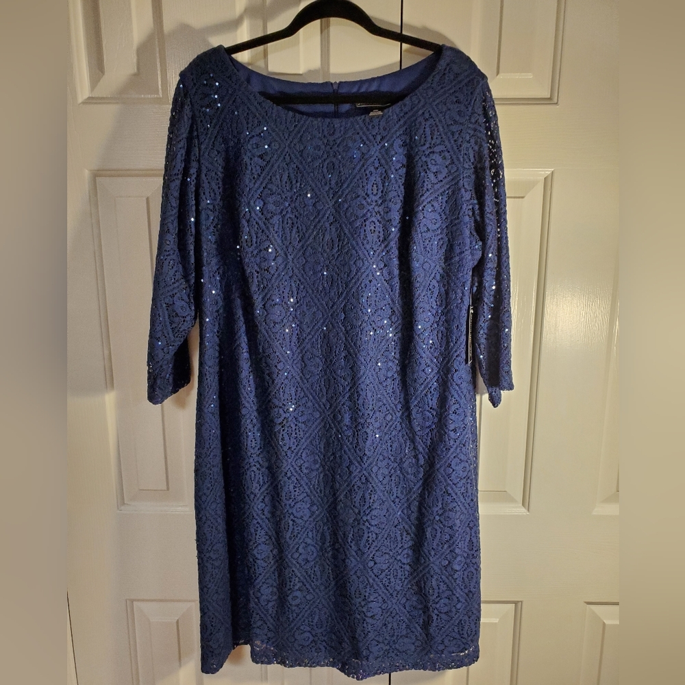 NAVY Lace with sparkle dress, Size 20